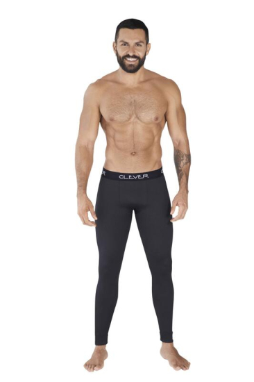 clever Мужские кальсоны черные Clever VISUAL LONG JOHNS 037311