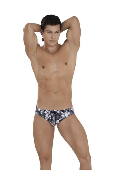 Плавки clever Мужские плавки черные с белым принтом Clever RIDDLE SWIMSUIT BRIEF 115011