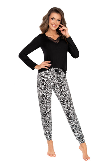 donna Zebra pyjamas пижама из вискозы Zebra с анималистичным принтом 