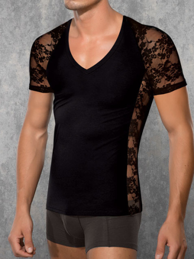 doreanse Black Lace 2552-01 Футболка с кружевными вставками