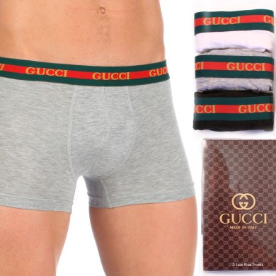 MULTIBRAND Мужские трусы боксеры, набор 3 шт, Gucci