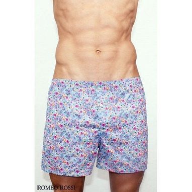 Romeo Rossi Мужские шорты домашние бирюзовые   Romeo Rossi Spring Meadow Shorts RR00313