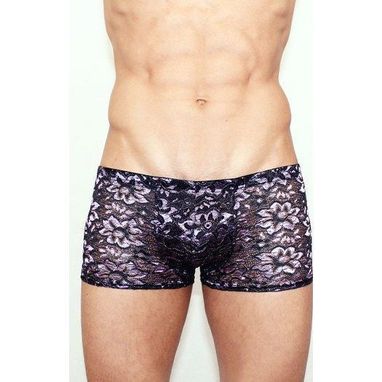 Romeo Rossi Мужские трусы боксеры черно-фиолетовые Romeo Rossi Boxer RR00226