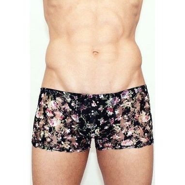 Romeo Rossi Мужские трусы боксеры черные в сеточку Romeo Rossi Black Boxer RR00220