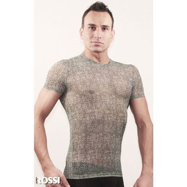 Romeo Rossi Мужская футболка прозрачная серая с рисунком змеиной чешуи Romeo Rossi Snake Grey 1RR00505