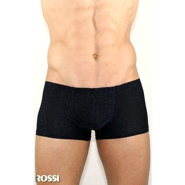 Romeo Rossi Мужские трусы боксеры черные с синими блестящими вкраплениями Romeo Rossi Polar Night Boxer RR00205