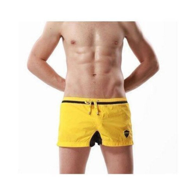 Seobean Шорты спортивные желтые с черной вставкой SEOBEAN HEALTH SHORTS YELLOW BLACK 50603