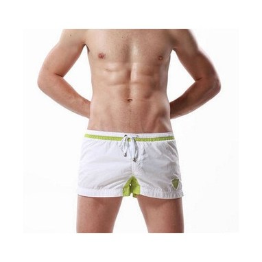 Seobean Шорты спортивные белые с салатовой вставкой SEOBEAN HEALTH  SHORTS WHITE GREEN 50603